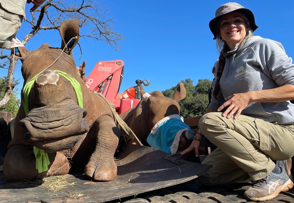 A heart for pachyderms: Petronel Nieuwoudt founded the Care for Wild Rhino Sanctuary 20 years ago and specializes in caring for orphaned and injured rhinos.