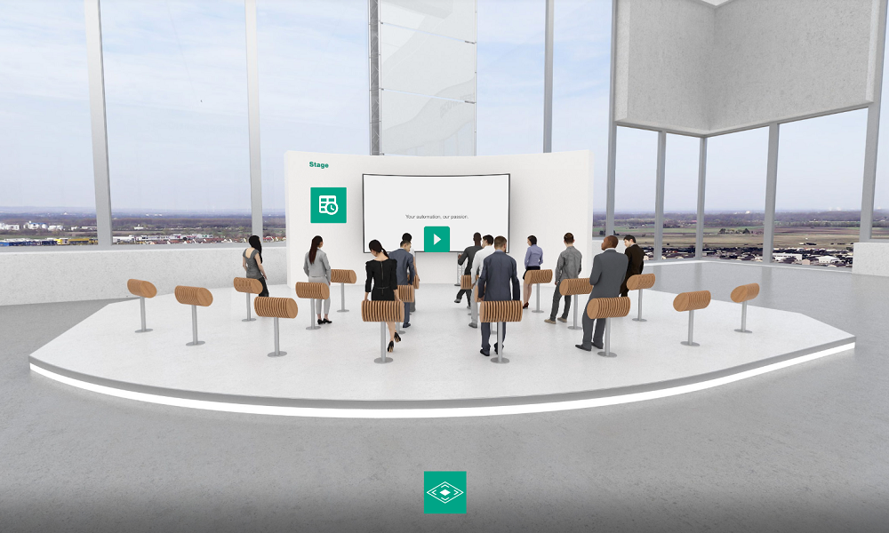VIRTUAL STAGE: Visitors could view live talks by Pepperl+Fuchs experts in the newly introduced stage area.