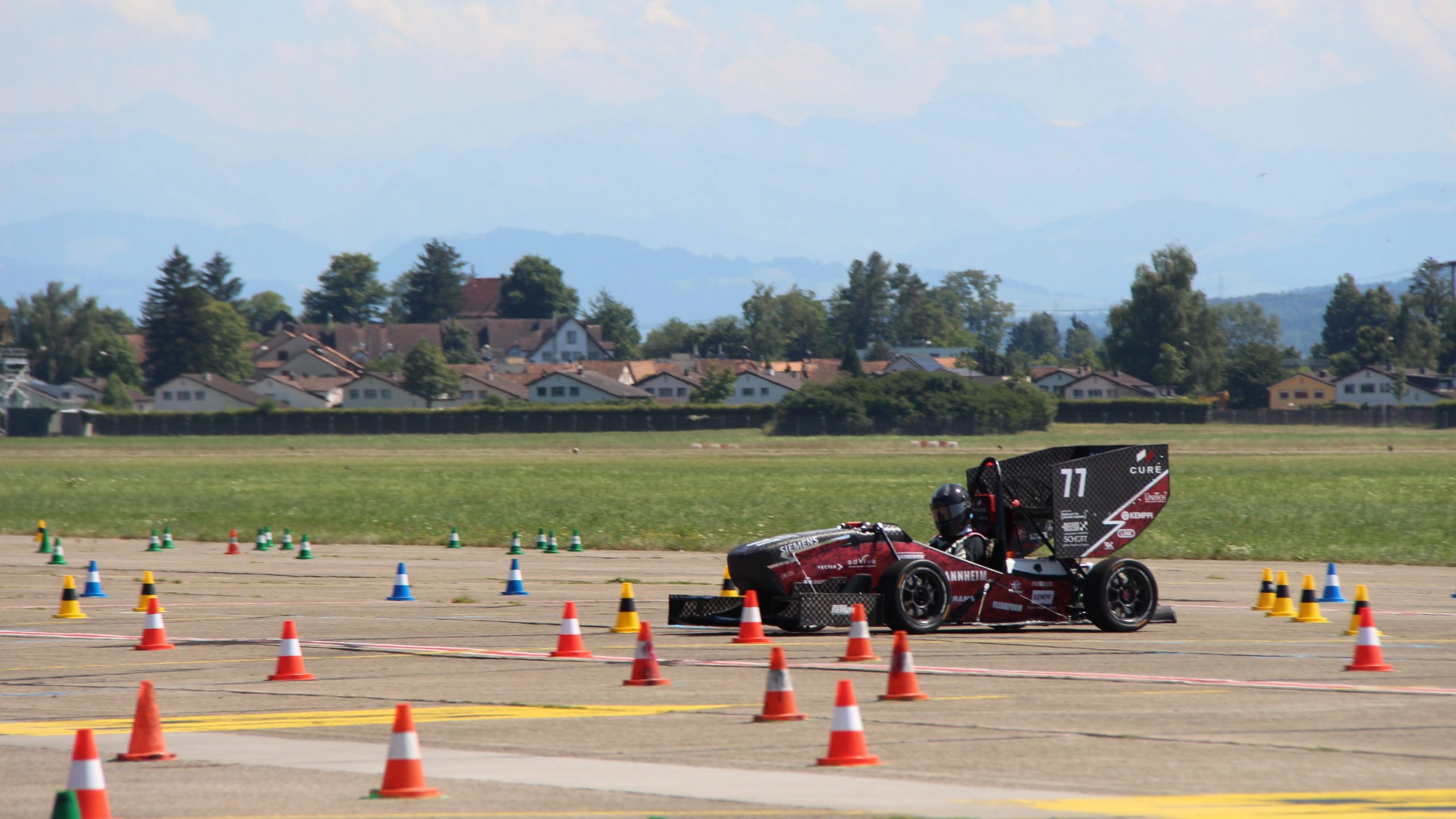 The electric race car build by CURE is hitting the track.